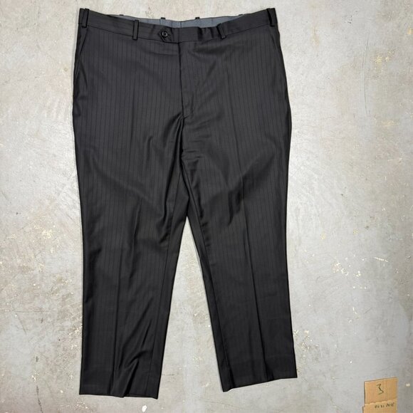 Baumler Loro Piana Suit 130s Four Seasons Wool Striped 2pc Grey 48R 42x30 - Picture 12 of 15